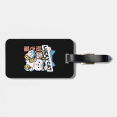 ラッキーキャットアート – 金の硬貨を持つまねきねこ ラゲッジタグ (裏面横)