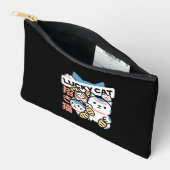 ラッキーキャットアート - 金貨の招き猫 アクセサリーポーチ (見開き)