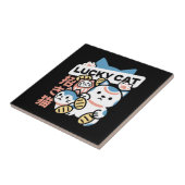 ラッキーキャットアート – 金貨の招き猫 タイル (側面)