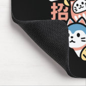 ラッキーキャットアート – 金貨の招き猫 マウスパッド (コーナー)