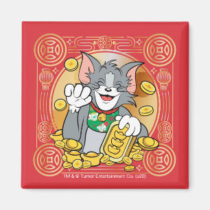ラッキーキャットジェリーと金ゴールドシステム マグネット