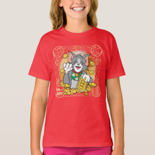 ラッキーキャットジェリーと金ゴールドシステム Tシャツ