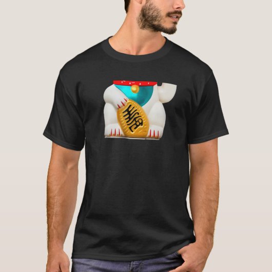 ラッキーキャットマネーキャット招き猫 Tシャツ (正面)