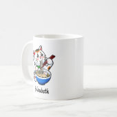 ラッキーキャットラーメン - 名前入り コーヒーマグカップ (正面左)