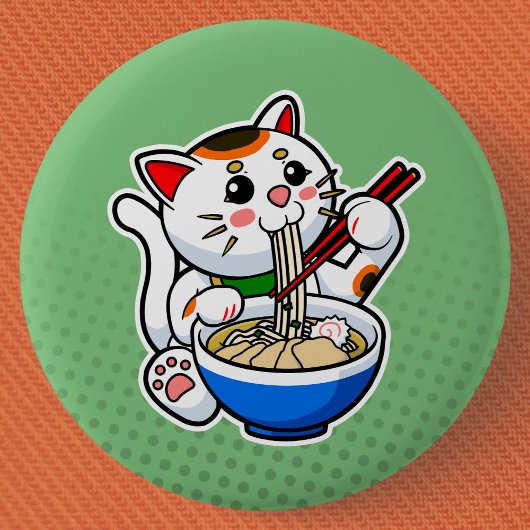 ラッキーキャットラーメン 缶バッジ
