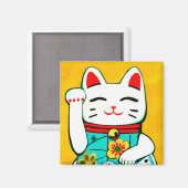 ラッキーキャット招き猫 マグネット (正面/裏面)