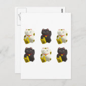 ラッキーキャット タイル ポストカード (正面/裏面)