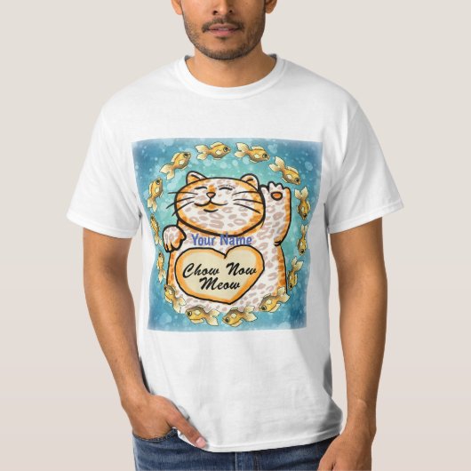 ラッキーキャット ミャオ Tシャツ (正面)