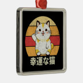 ラッキーキャット メタルオーナメント (右)