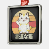 ラッキーキャット メタルオーナメント (左)