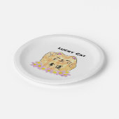 ラッキーキャット（招き猫）紙プレート ペーパープレート (アングル)