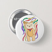 ラッキーキャット 缶バッジ (正面&裏面)