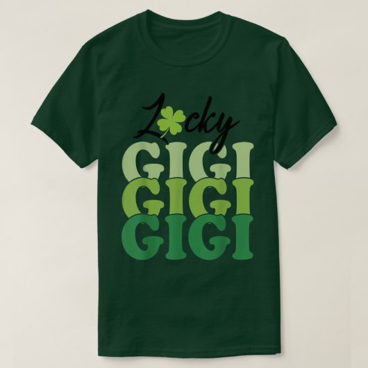ラッキーギライフSt patricks dayシャムロックファミリーウォー Tシャツ (デザイン正面)