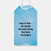 ラッキークルージング保ダックまたは隠しクルーズゲーム ギフトタグ (裏面)