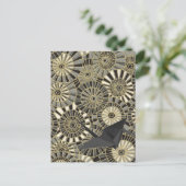 ラッキークレーン金ゴールド日本ファンパターン ポストカード (スタンド正面)