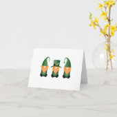 ラッキークローバーと小人の妖精 カード (黄色い花)