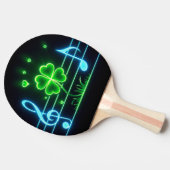 ラッキークローバーと音楽ノート 卓球ラケット (横)