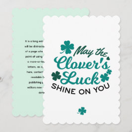 ラッキークローバーのチャーム - クローバーの幸運が輝きますように シーズンカード