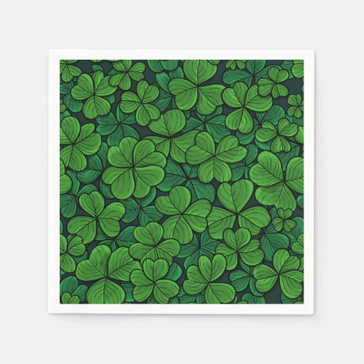 ラッキークローバーを見つける2 スタンダードカクテルナプキン (正面)