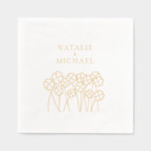 ラッキークローバーエレガントズ名結婚前 箔ナプキン (正面)