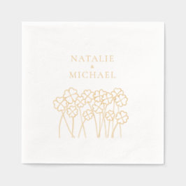 ラッキークローバーエレガントズ名結婚前 箔ナプキン
