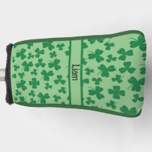 ラッキークローバーグリーンパーソナライズされたゴルフパターカバー