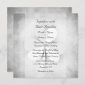 ラッキークローバーグレーホワイトグリーンオレンジアイリッシュ結婚ズ 招待状 (正面/裏面)