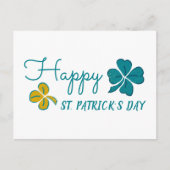 ラッキークローバーシャムロックスケッチセントパトリックの日 シーズンポストカード (正面)