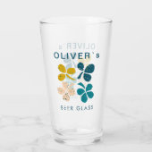 ラッキークローバーシャムロックセントパトリックのデイネームビール タンブラーグラス (裏面)