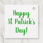 ラッキークローバーセントパトリックの日パーティーの好意ギフトラベル フェイバータグ (裏面)