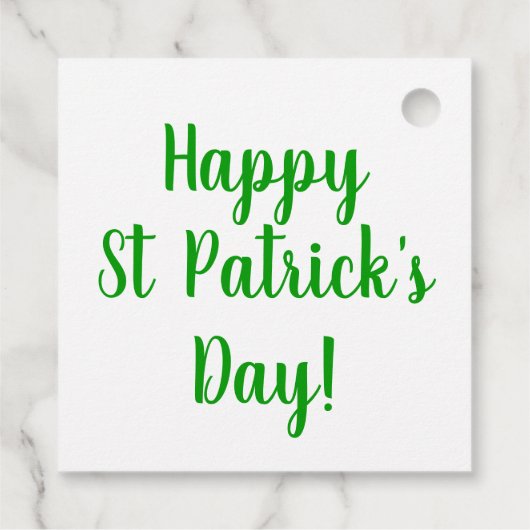 ラッキークローバーセントパトリックの日パーティーの好意ギフトラベル フェイバータグ (裏面)