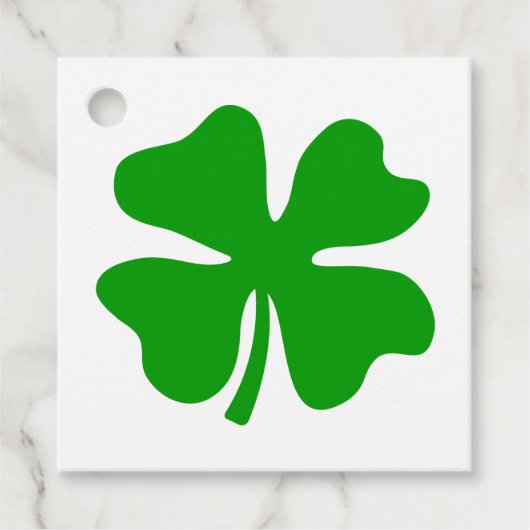 ラッキークローバーセントパトリックの日パーティーの好意ギフトラベル フェイバータグ (正面)