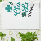 ラッキークローバーチャーム – メイ・ザ・クローバーの幸運の輝き キッチンタオル (折り畳み)