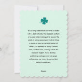 ラッキークローバーチャーム – メイ・ザ・クローバーの幸運の輝き シーズンカード (裏面)