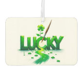 ラッキークローバーデザインサンパトリックの日 カーエアーフレッシュナー (裏面)