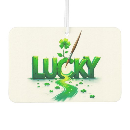 ラッキークローバーデザインサンパトリックの日 カーエアーフレッシュナー (正面)