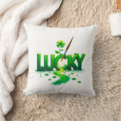 ラッキークローバーデザインサンパトリックの日 クッション (ブランケット)