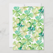ラッキークローバーブライダルシャワー招待 招待状 (裏面)