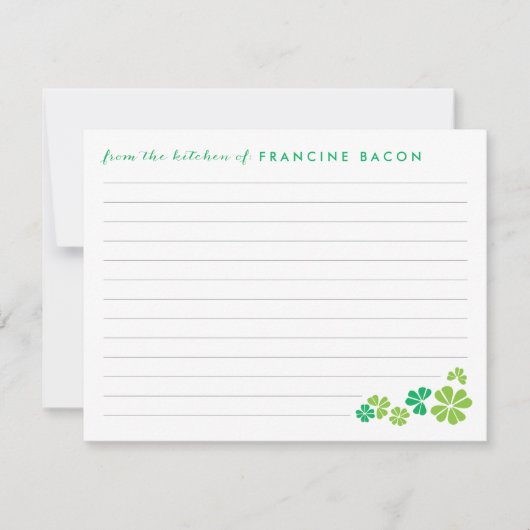 ラッキークローバーレシピカード (正面)