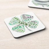 ラッキークローバーワードアートコルクコースター コースター (左側)