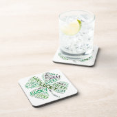 ラッキークローバーワードアートコルクコースター コースター (右側)