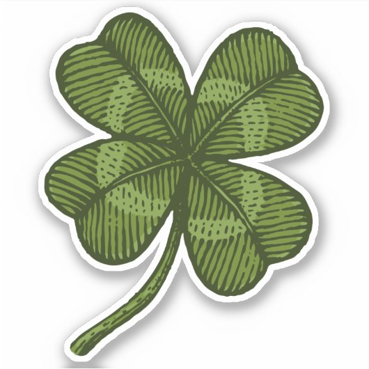 ラッキークローバー付きヴィンテージシール シール (正面)