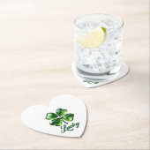 ラッキークローバー葉の背景 ペーパーコースター (インサイチュ)