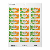 ラッキークローバー&インクバックグラウンド ラベル (フルシート)