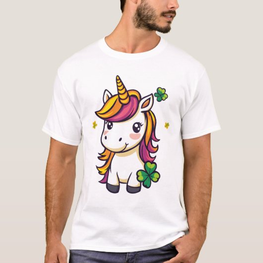 ラッキークローバー ユニコーン (1) Tシャツ (正面)