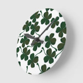 ラッキークローバー ラウンド壁時計 (傾斜)