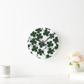 ラッキークローバー ラウンド壁時計 (ホーム)