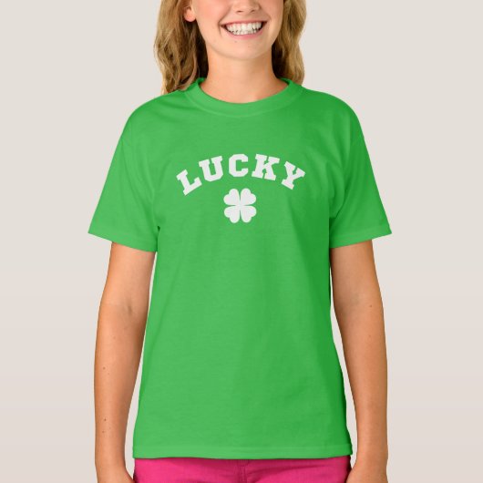 ラッキークローバー 聖パトリックの日 Tシャツ (正面)