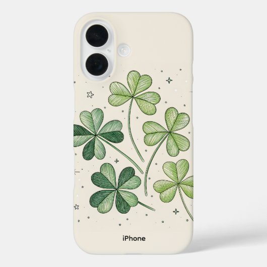 ラッキークローバーiPhone 16ケース Case-Mate iPhoneケース (裏面)
