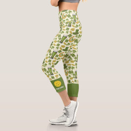 ラッキークローバーSt patricks dayカスタムピックルボールキャップ カプリレギンス